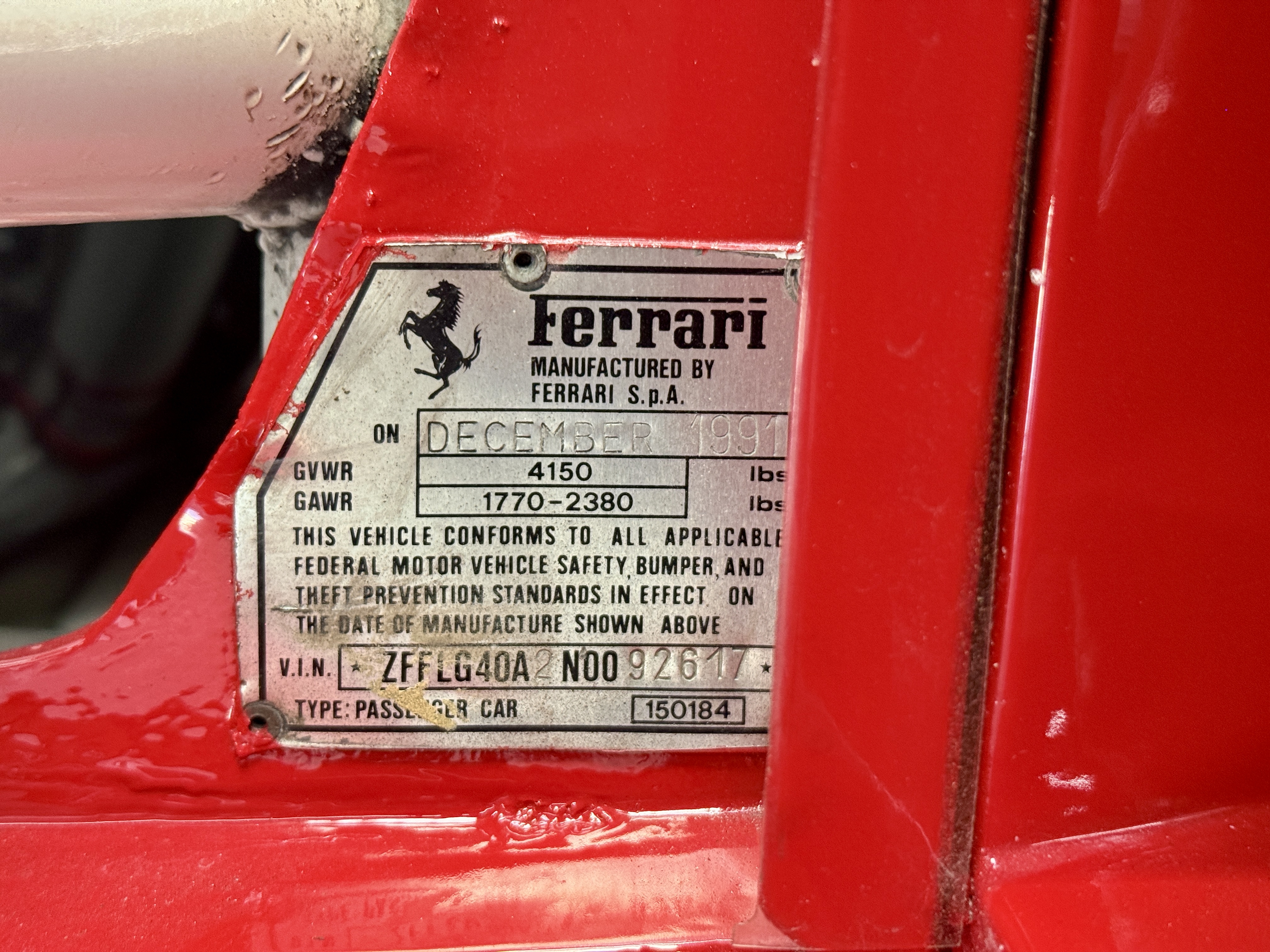 PreOwned 1992 Ferrari 512 TR for Sale in Carlsbad Vin